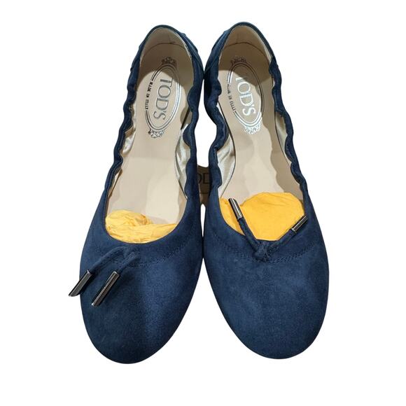 Tods Blue Suede Ballerina Dee Laccetto Ballet flats sz. 38 - Picture 5 of 9